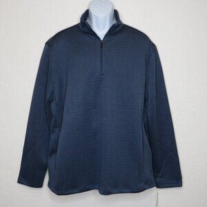 PGA Tour* Men's Long Sleeve Quarter Zip Straight Hem Soft Sweater~‎ Size Large